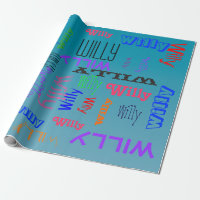 Namn Collage 🎁 Fantastisk Cloud Roligt Fab Blue