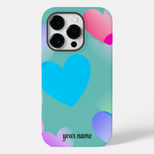Namn Colorful Gliding Hearts, Teal