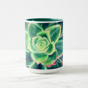 Namn Combo Mugg Plant Painting