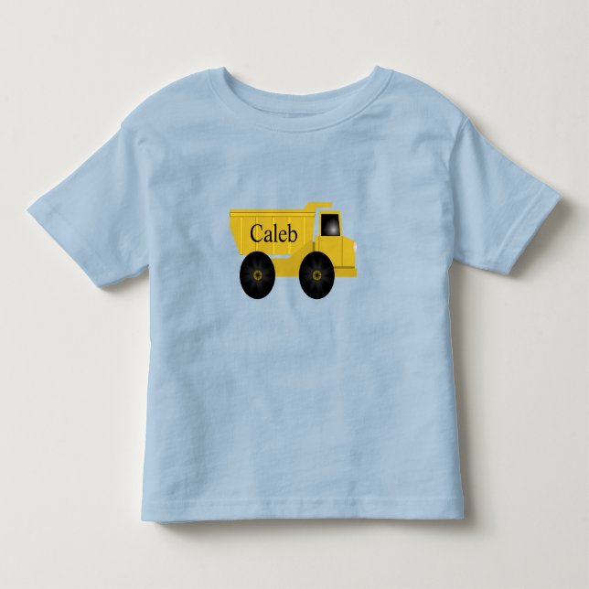 Namn Construction Lastbil Småbarn T-Shirt (Framsida)