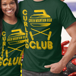 Namn Curling i School Klubb Team T Shirt