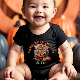 Namn Cute Orange Lila Pumpkin Halloween Trets T Shirt
