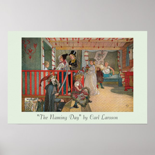Namn-dagen av Carl Larsson Fine Art Poster (Framsidan)