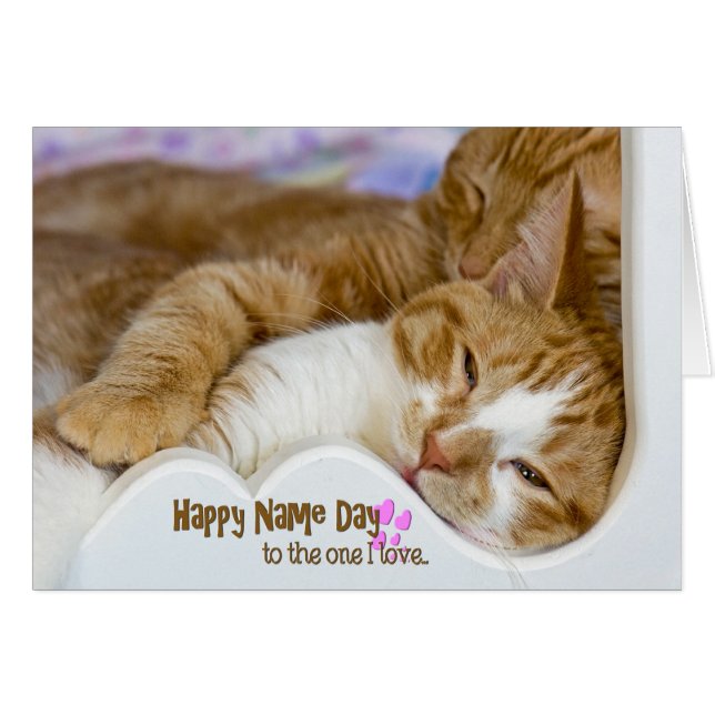 Namn-dagen för nära och kära hälsningskort (Framsidan Horizontal)