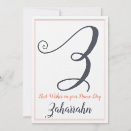 Namn-dagen Saint-Dagen Brev Z Monogram Inbjudningar