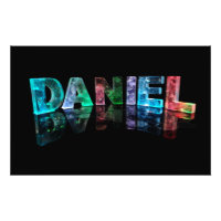 Namn Daniel i 3D Ljus (fotografi)
