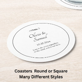 Namn Datum Meddelande Svart Vitt Oändlighet Rulla, Underlägg Papper Rund