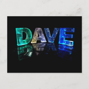 Namn Dave i 3D Ljus (foto) Vykort