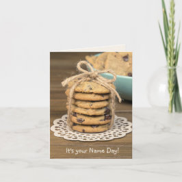 Namn Day Chocolate Chip Cookies Kort