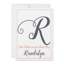 Namn Day Saint's Day Brev R Monogram