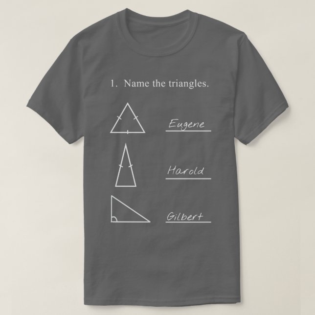 Namn de triangles Funny Math Teacher Joke manar wo T Shirt (Design framsida)