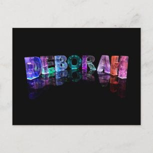 Namn Deborah i 3D Ljus (foto) Vykort