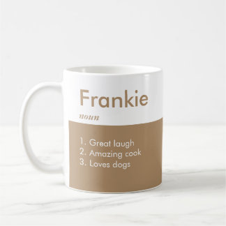 Namn-definitionskaffe Mugg