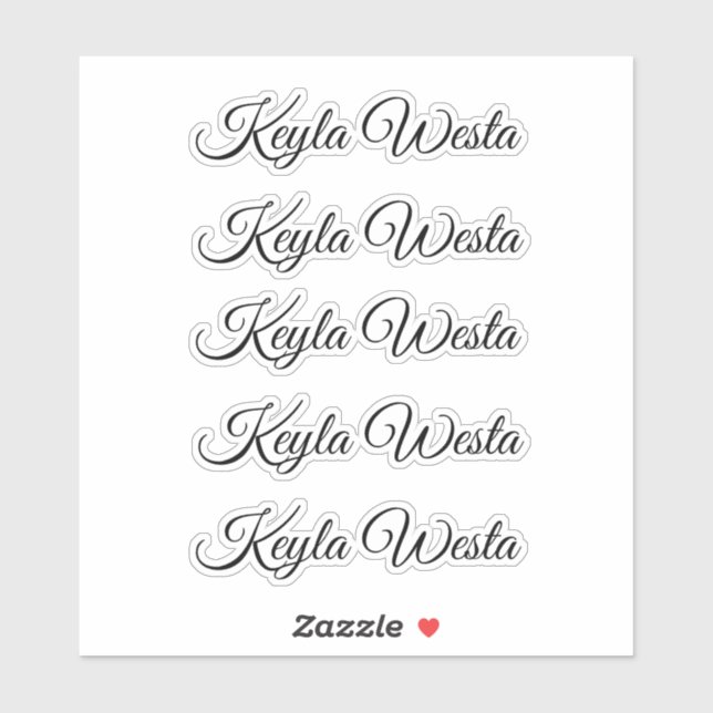 Namn-dekal Anpassningsbar-Klipp vinyletikett Klistermärken (Ark)