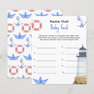 Nämn den barnmaten - baby shower spel