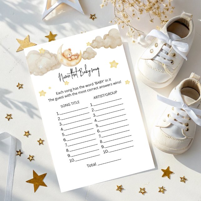 Namn den där Baby Sång spelade över Måne-babydusch (Skapare uppladdad)