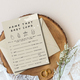 Namn den minsta babyduschgam från baby sång inbjudningar