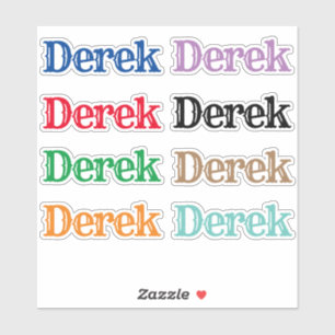 Namn Derek Klistermärken