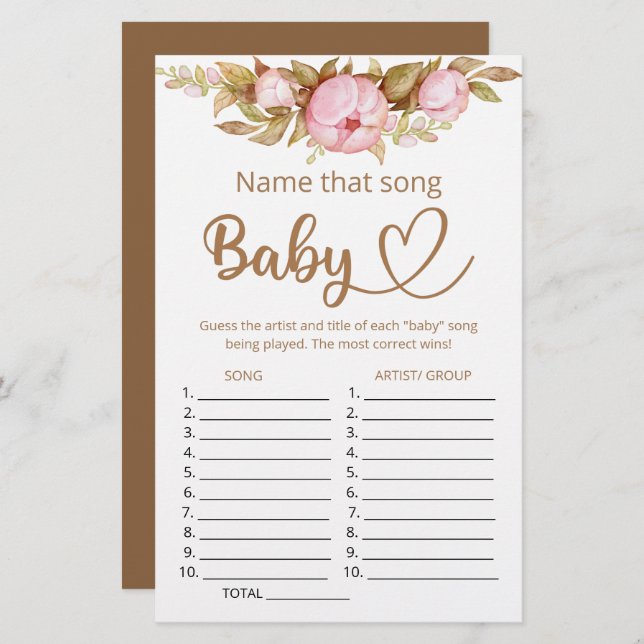 Namn det där sång-babyduschspelet (Fram/baksida)