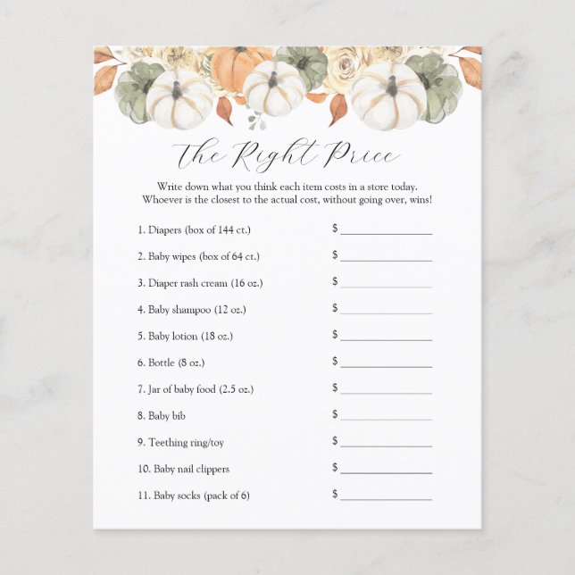 Namn det Prisa babyvisningsspelet (Framsida)