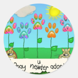 Namn Din fästare Runt Klistermärke