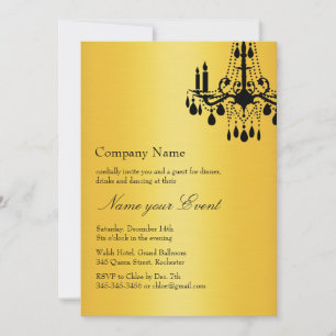 Namn din Guld Grand Ballroom Inbjudningar