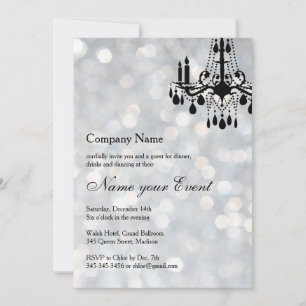 Namn din Silver Grand Ballroom Inbjudningar