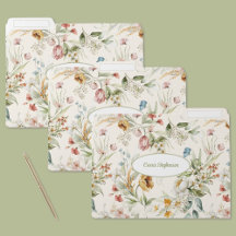 Namn, Elegant Färgrik Akvarell Blommig