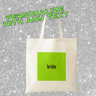NAMN eller ROLL Green Girl Summer Bridesmaid-försl Tygkasse