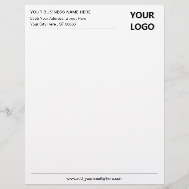 Namn Email Adress Business Letterhead-mall Brevhuvud (Framsida)