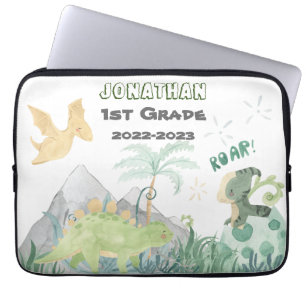 Namn-etikett Cute Dinosaur Back to school Laptop Fodral