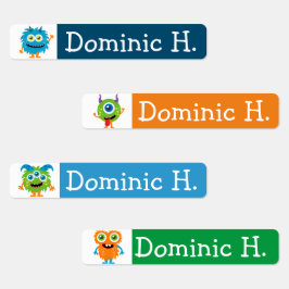 Namn-etiketter för barnskolläger gör mer! klistermärke