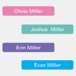 Namn-etiketter för daghem i skolläger klistermärke