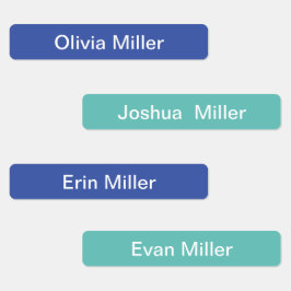 Namn-etiketter för daghem i skolläger klistermärke