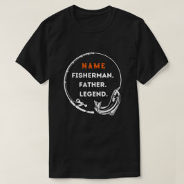 Namn Fiskare Far Legend Fishing Rod Pappa Gift T Shirt