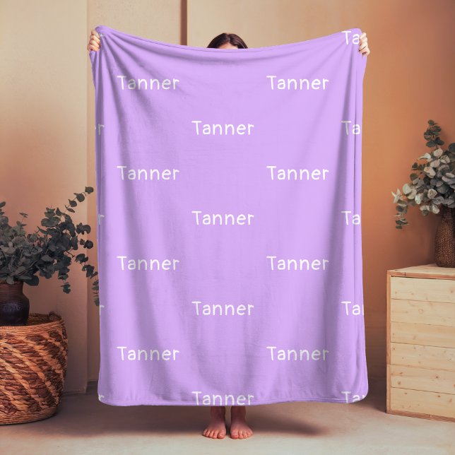 Namn Fleece Blanket Lavender Anpassningsbar Birthd (Skapare uppladdad)