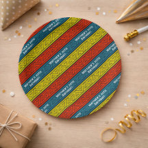 Namn & Födelsedagsfest Celtic Rand Red Blue