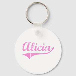 Namn för Alicia klassikerstil Nyckelring