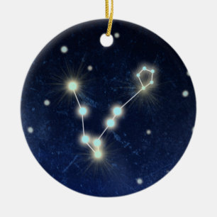 Namn för anpassningsbar för Pisces konstellation Julgransprydnad Keramik