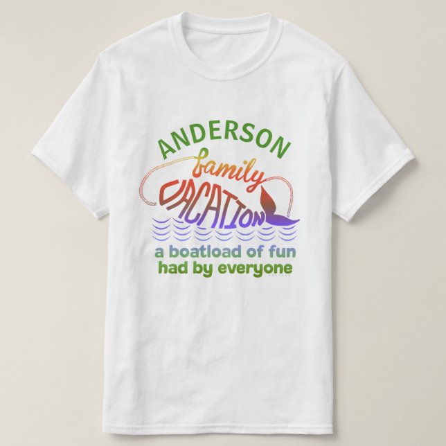 Namn för anpassningsbar för semester för t-shirt (Design framsida)