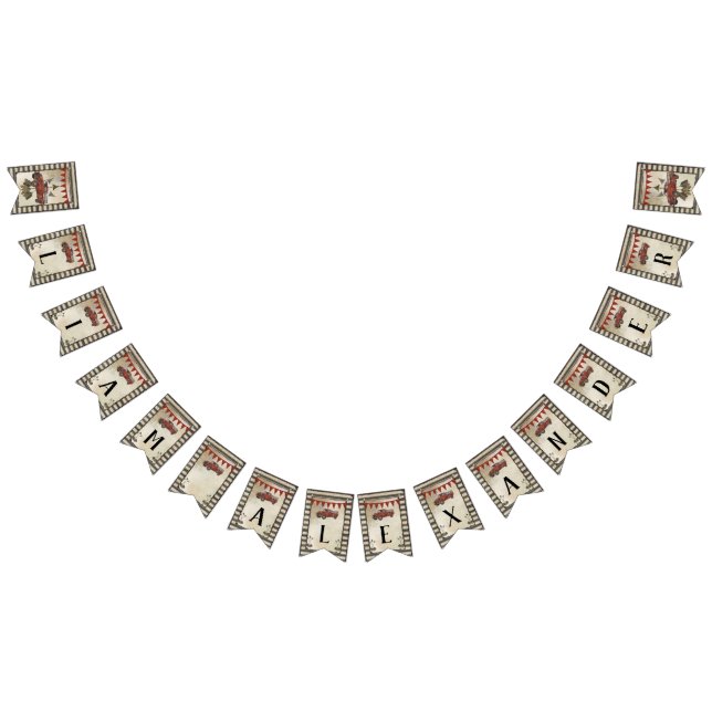 Namn för barnkammare för pojke för lastbil för vimplar (Alla)