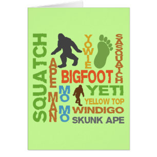 Namn för Bigfoot Hälsningskort