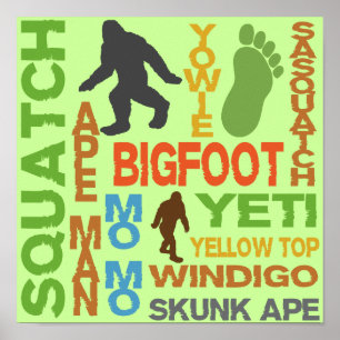 Namn för Bigfoot Poster