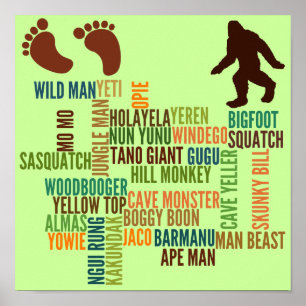 Namn för Bigfoot Poster