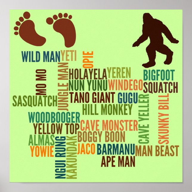 Namn för Bigfoot Poster (Framsidan)
