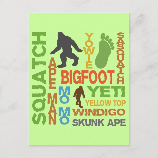 Namn för Bigfoot Vykort (Framsida)