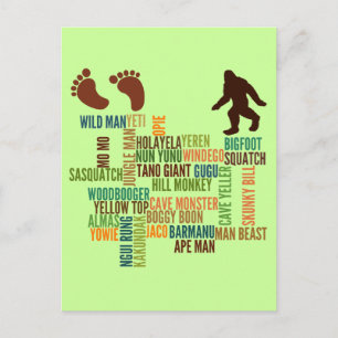 Namn för Bigfoot Vykort