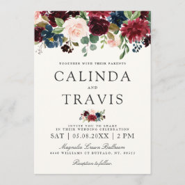 Namn för blommigt | för Burgundy bukett | Inbjudningar