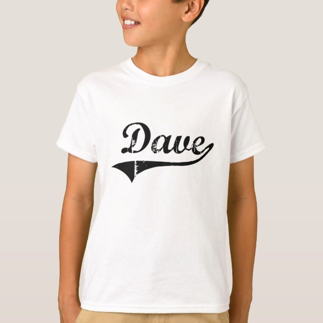 Namn för Dave klassikerstil Tee (Framsida)