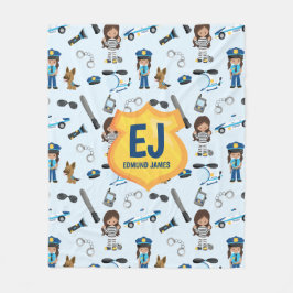 Namn för emblem för personligflickapolis fleecefilt